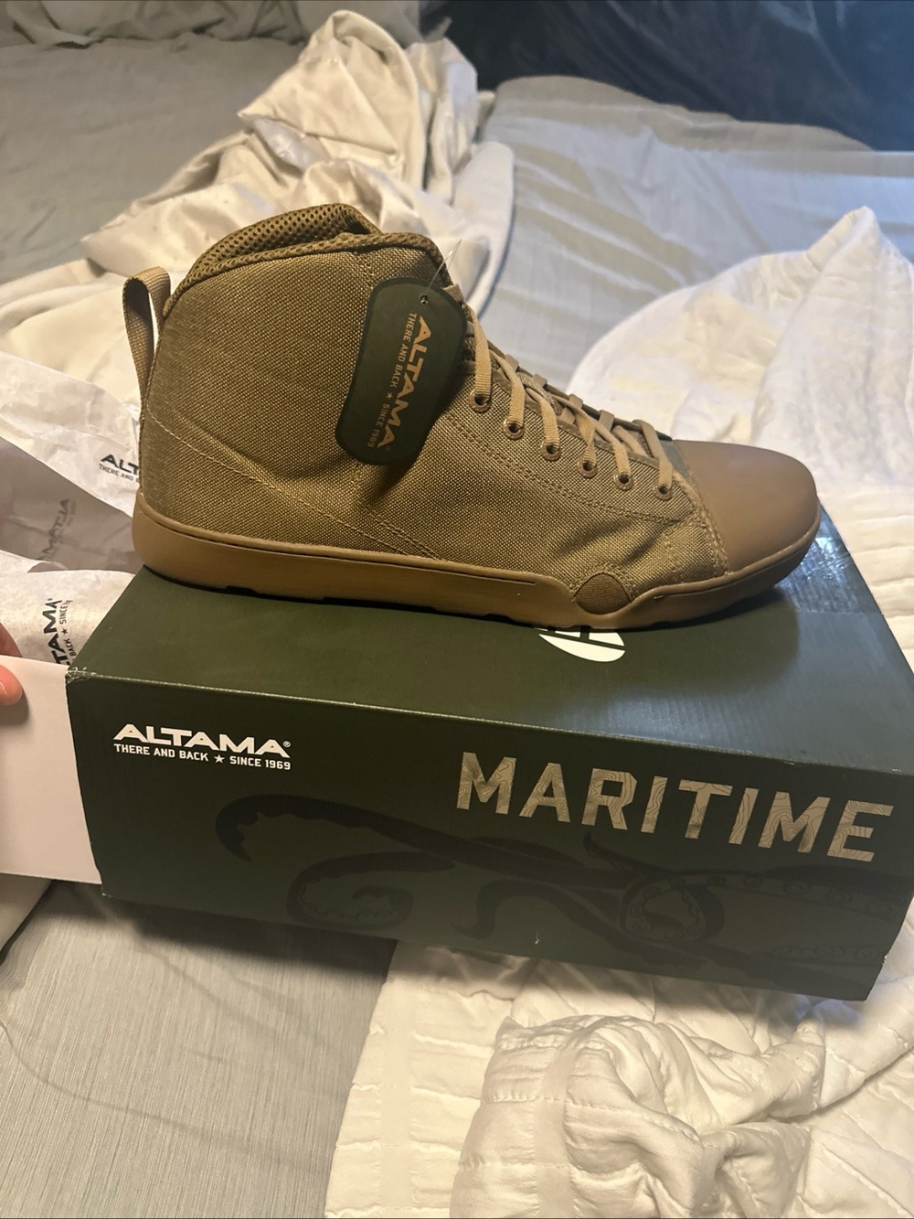 Altama Maritime Men's Tactical High-Top Sneaker - Coyote Brown - Size 14R - New